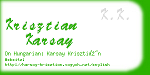 krisztian karsay business card